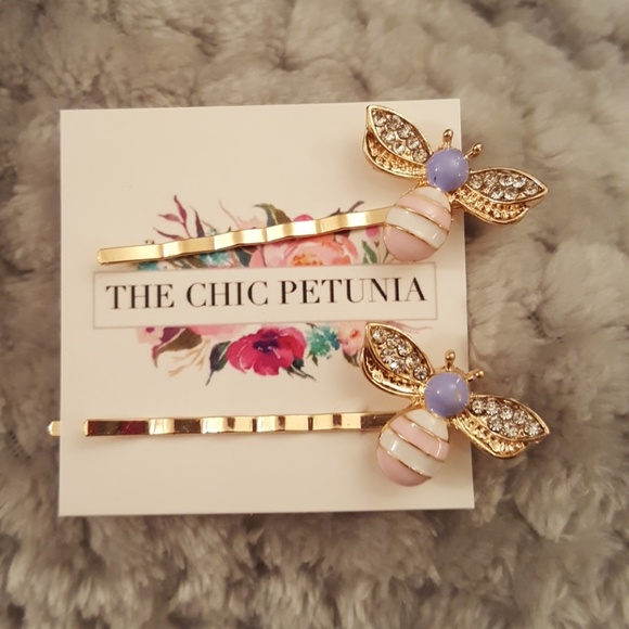 Accessories - Pink & Lavender Bee Hair Pins